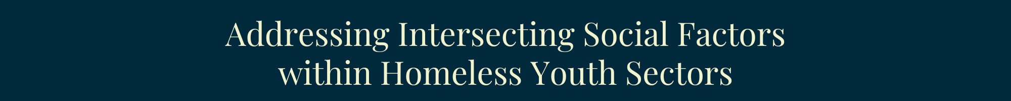 YSHI Banner intersecting social factors